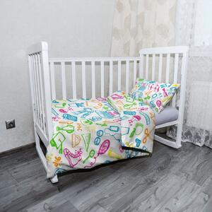 Sablio Mikroplyšové detské obliečky do postieľky Farebná škola - 120x90 / 40x60