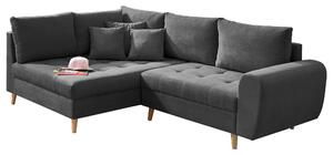 ROHOVÁ SEDAČKA, textil, kompozitné drevo, antracitová MID.YOU - Sedačky, Online Only