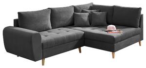 ROHOVÁ SEDAČKA, textil, kompozitné drevo, antracitová MID.YOU - Sedačky, Online Only