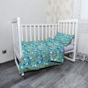 Sablio Mikroplyšové detské obliečky do postieľky Dudlíky a Hviezdičky - 130x90 / 40x60