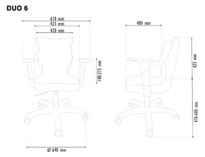Kancelárska stolička DUO - čierna Rozmer: 146 - 176,5 cm