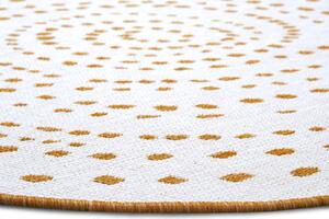 NORTHRUGS - Hanse Home koberce Kusový koberec Twin-Wendeteppiche 105786 Ochre kruh – na von aj na doma - 140x140 (priemer) kruh cm