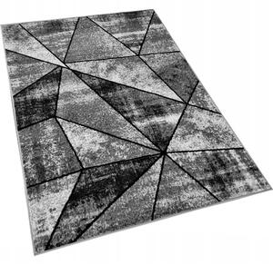 Geometrický kusový koberec 200x300 cm LUKEN - šedý