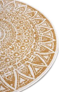 Mujkoberec Original Kusový koberec Nora 105792 Ochre kruh – na von aj na doma - 100x100 (priemer) kruh cm