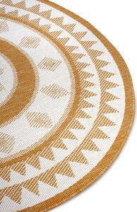 NORTHRUGS - Hanse Home koberce Kusový koberec Twin Supreme 105790 Jamaica Ochre kruh – na von aj na doma - 140x140 (priemer) kruh cm
