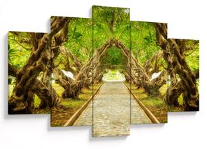 Obraz - Živý tunel z plumérií (150x105 cm)