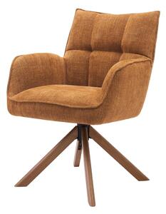Oranžové čalúnené jedálenské kreslá v súprave 2 ks Marilla – Unique Furniture