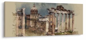 Obraz - Forum Romanum, Rím, Taliansko (120x50 cm)