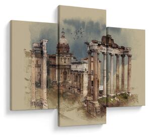 Obraz - Forum Romanum, Rím, Taliansko (90x60 cm)