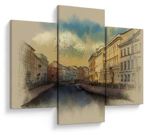 Obraz - Moyka rieka, Petrohrad, Rusko (90x60 cm)
