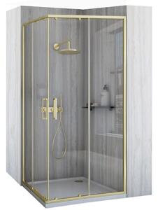 Rea City, sprchovací kút s posuvnými dverami 80x100 cm, zlatá matná, REA-K6445
