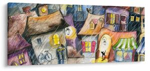 Obraz - Daždivý večer (120x50 cm)