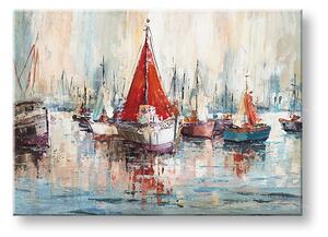 Maľovaný obraz na stenu LODE 70x50 cm - 70×50 cm / Klasický 2 cm