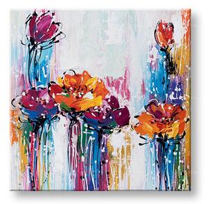 Maľovaný obraz na stenu ABSTRAKT 60x60 cm - 60×60 cm / Klasický 2 cm