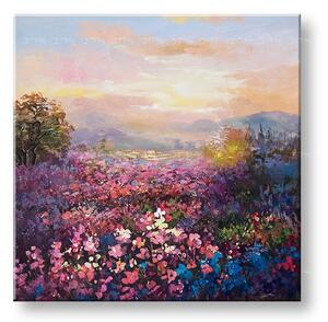 Maľovaný obraz na stenu KRAJINA 70x70 cm - 70×70 cm / Klasický 2 cm