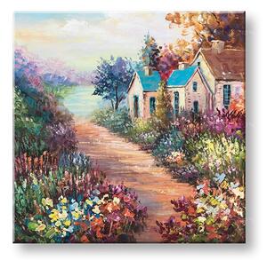Maľovaný obraz na stenu KRAJINA 70x70 cm - 70×70 cm / Klasický 2 cm