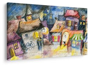 Obraz - Daždivý večer (90x60 cm)