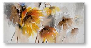 Maľovaný obraz na stenu KVETY 100x50 cm - 100×50 cm / Klasický 2 cm