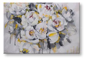 Maľovaný obraz na stenu KVETY 90x60 cm - 90×60 cm / Klasický 2 cm