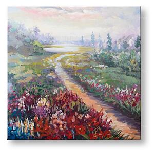 Maľovaný obraz na stenu LÚKA 70x70 cm - 70×70 cm / Klasický 2 cm