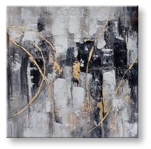 Maľovaný obraz na stenu ABSTRAKT 80x80 cm - 80×80 cm / Klasický 2 cm
