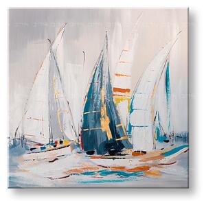 Maľovaný obraz na stenu ABSTRAKT 80x80 cm - 80×80 cm / Klasický 2 cm