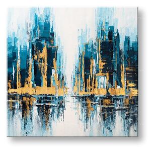 Maľovaný obraz na stenu MESTO 70x70 cm