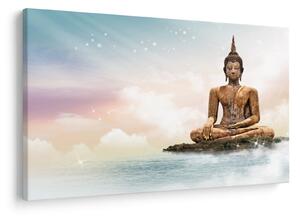 Obraz - Budha dozerajúci na zemi (90x60 cm)