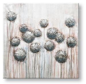 Maľovaný obraz na stenu KVETY 70x70 cm - 70×70 cm / Klasický 2 cm