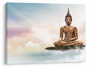 Obraz - Budha dozerajúci na zemi (70x50 cm)