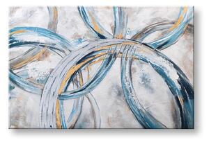Maľovaný obraz na stenu ABSTRAKT 120x80 cm - 120×80 cm / Klasický 2 cm