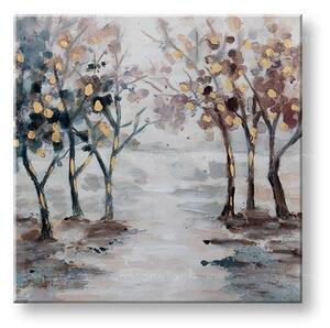 Maľovaný obraz na stenu STROMY 60x60 cm
