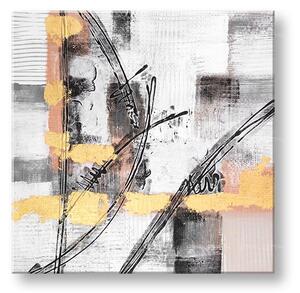 Maľovaný obraz na stenu ABSTRAKT 60x60 cm - 60×60 cm / Klasický 2 cm