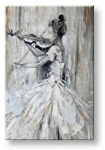 Maľovaný obraz na stenu HUSLISTKA 80x120 cm - 80×120 cm / Klasický 2 cm