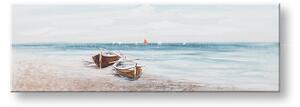 Maľovaný obraz na stenu PLÁŽ 120x40 cm - 120×40 cm / Klasický 2 cm