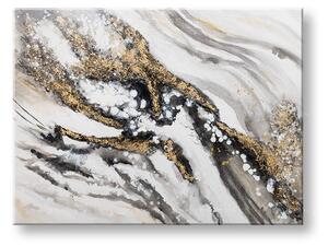 Maľovaný obraz na stenu ABSTRAKT 120x90 cm - 120×90 cm / Klasický 2 cm