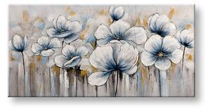 Maľovaný obraz na stenu KVETY 100x50 cm - 100×50 cm / Klasický 2 cm