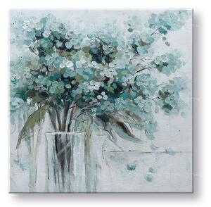 Maľovaný obraz na stenu KVETY VO VÁZE 70x70 cm - 70×70 cm / Klasický 2 cm