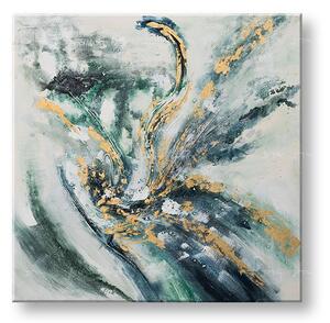 Maľovaný obraz na stenu ABSTRAKT 100x100 cm - 100×100 cm / Klasický 2 cm
