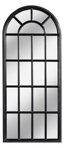 Dizajnové nástenné zrkadlo Window II 140 cm čierne