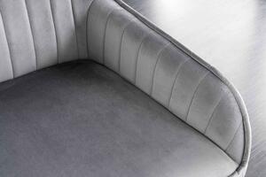 Dizajnová lavica Esmeralda 160 cm strieborno-sivý zamat
