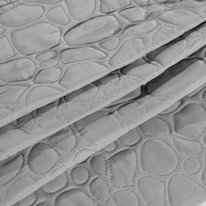 Svetlosivý prehoz na posteľ so vzorom STONE 200x220 cm