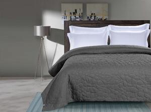 Tmavosivý prehoz na posteľ so vzorom STONE Rozmer: 170 x 210 cm
