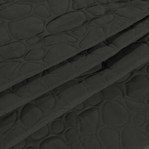 Tmavosivý prehoz na posteľ so vzorom STONE Rozmer: 170 x 210 cm