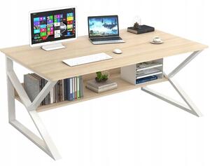 E-CARLA Počítačový a kancelársky stôl s policou 100x60cm