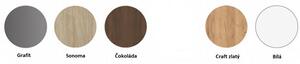 Zrkadlová šatníková skriňa Amadio A 175 - výška 245 - dub čokoláda