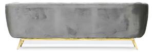 Dekorstudio Čalúnená pohovka na zlatých chromovaných nožičkách ECLESIO - sivá