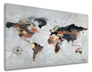Obraz na plátne MAPA SVETA
