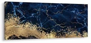 Obraz - Tmavo-modrý mramor (120x50 cm)