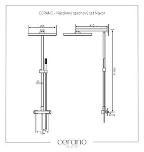 CERANO - Nástenný sprchový set Maxor - chróm